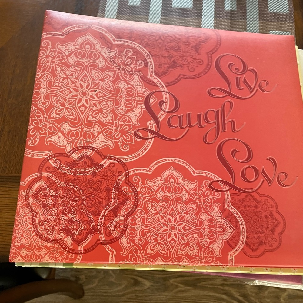 Scrapbooking kit with 5 books and add ons.
